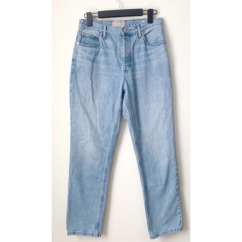 Everlane Light Wash High-Rise Straight Jeans